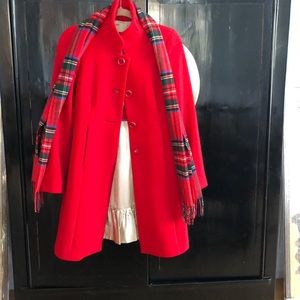 JCrew red coat size 4
